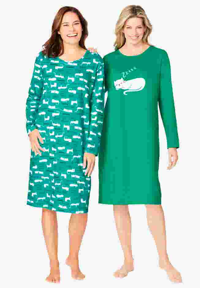 2-Pack Long-Sleeve Sleepshirt image number 0