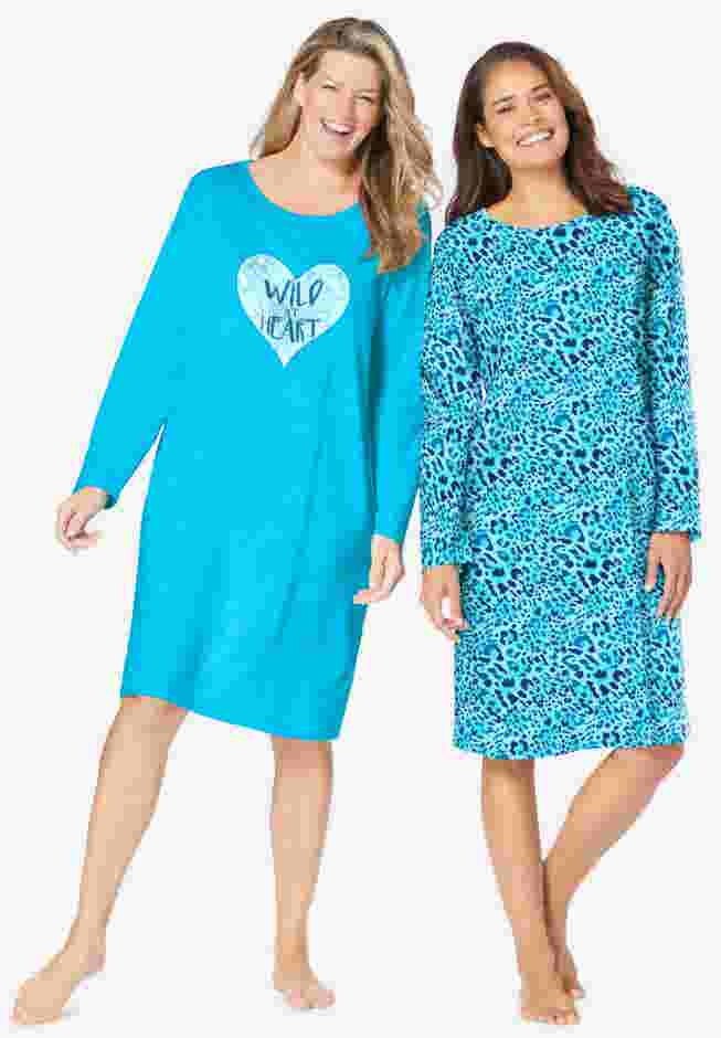 2-Pack Long-Sleeve Sleepshirt image number 0