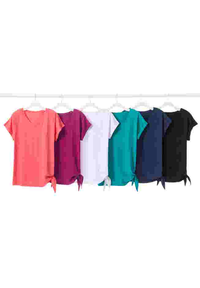 SIDE TIE KNIT TEE image number 3