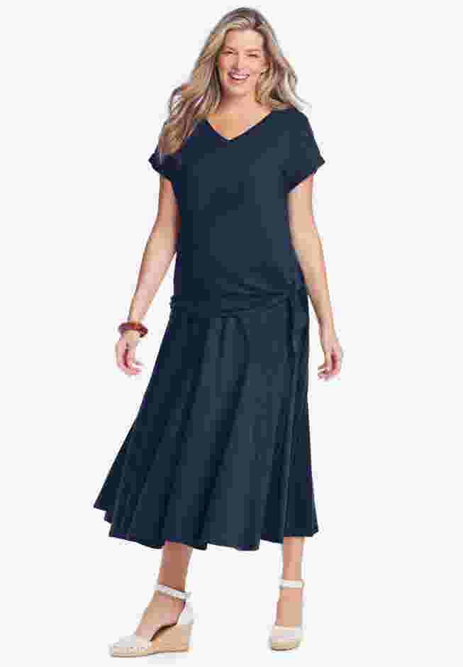 SIDE TIE KNIT TEE image number 5