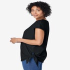 SIDE TIE KNIT TEE image number null