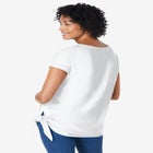 SIDE TIE KNIT TEE image number null