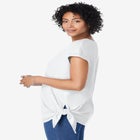 SIDE TIE KNIT TEE image number null