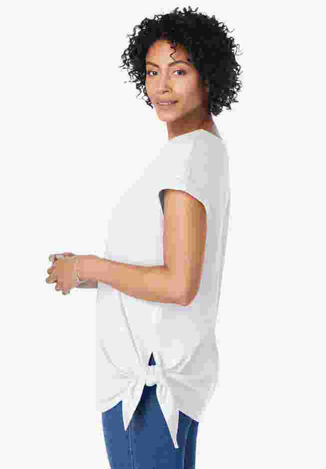 SIDE TIE KNIT TEE image number 2