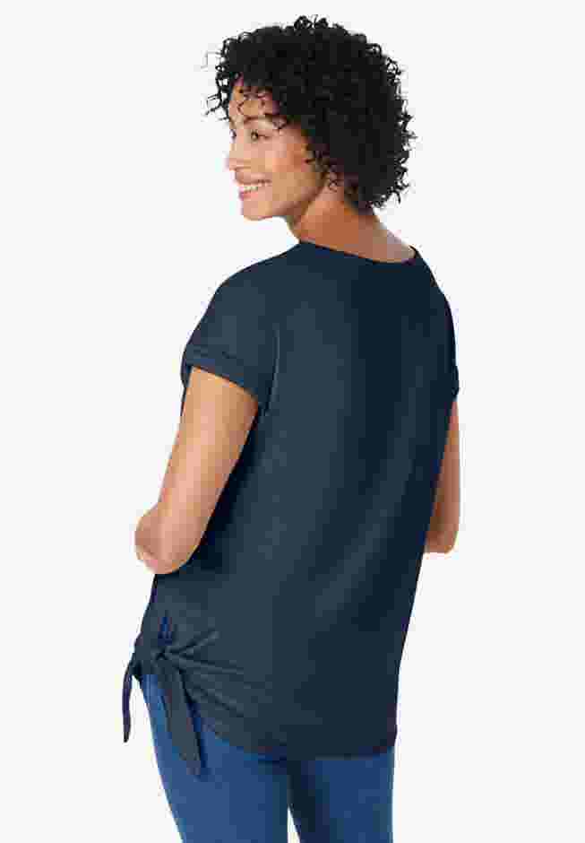 SIDE TIE KNIT TEE image number 1