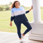 Tie-dyed knit sweatshirt tunic image number null