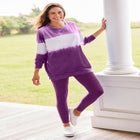 Tie-dyed knit sweatshirt tunic image number null