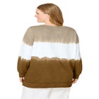 Tie-dyed knit sweatshirt tunic image number null