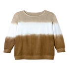 Tie-dyed knit sweatshirt tunic image number null