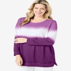 Tie-dyed knit sweatshirt tunic image number null