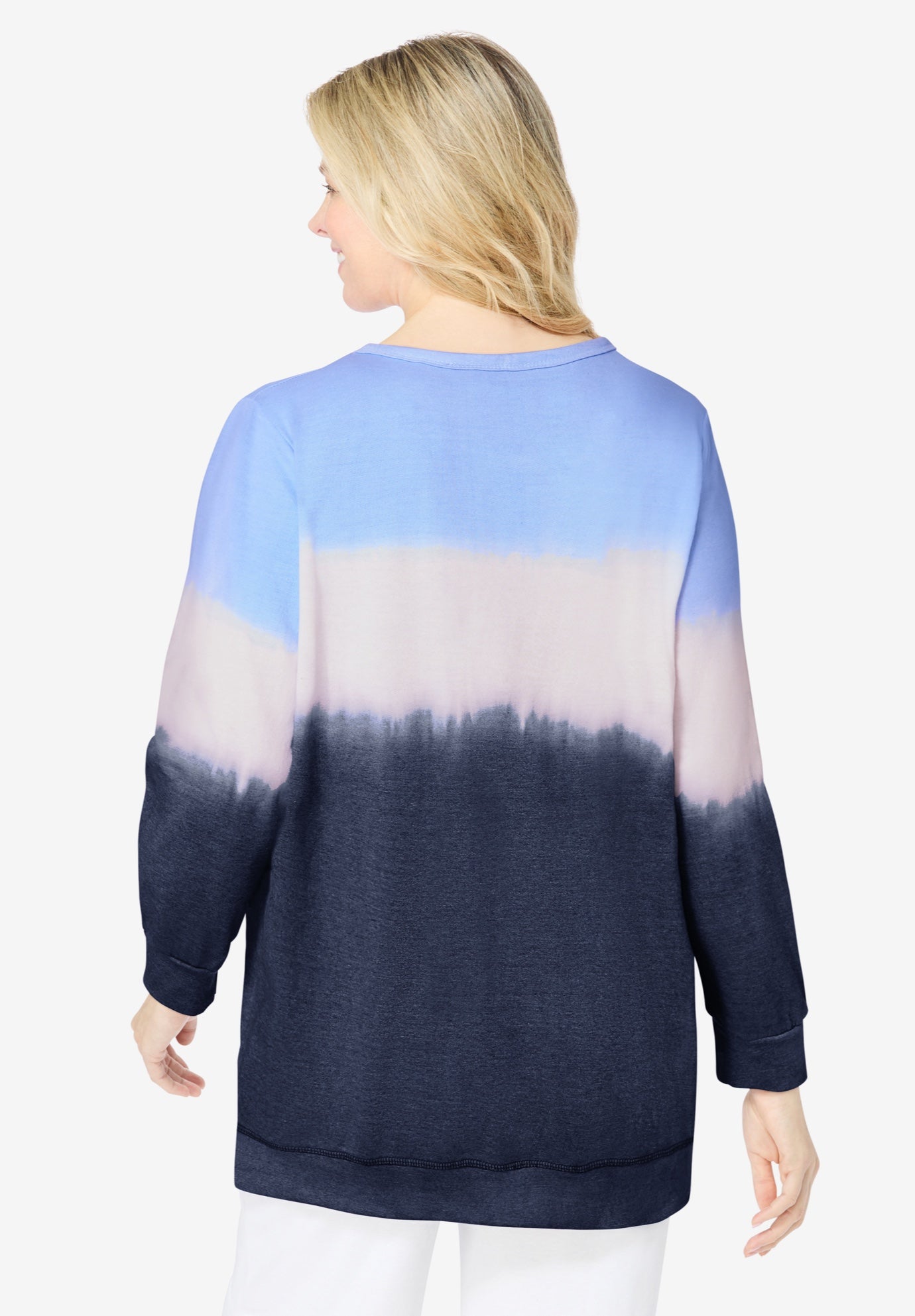 Tie-dyed knit sweatshirt tunic image number 2