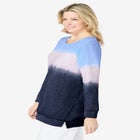 Tie-dyed knit sweatshirt tunic image number null