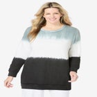 Tie-dyed knit sweatshirt tunic image number null