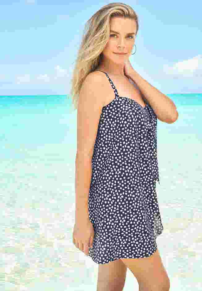 Mesh-Draped Swimsuit image number 2