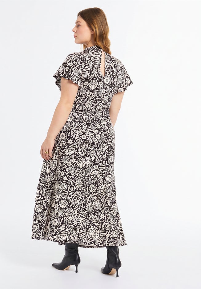 Gathered Front Midi Dress image number 2