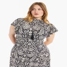 Gathered Front Midi Dress image number 4