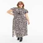 Gathered Front Midi Dress image number 1