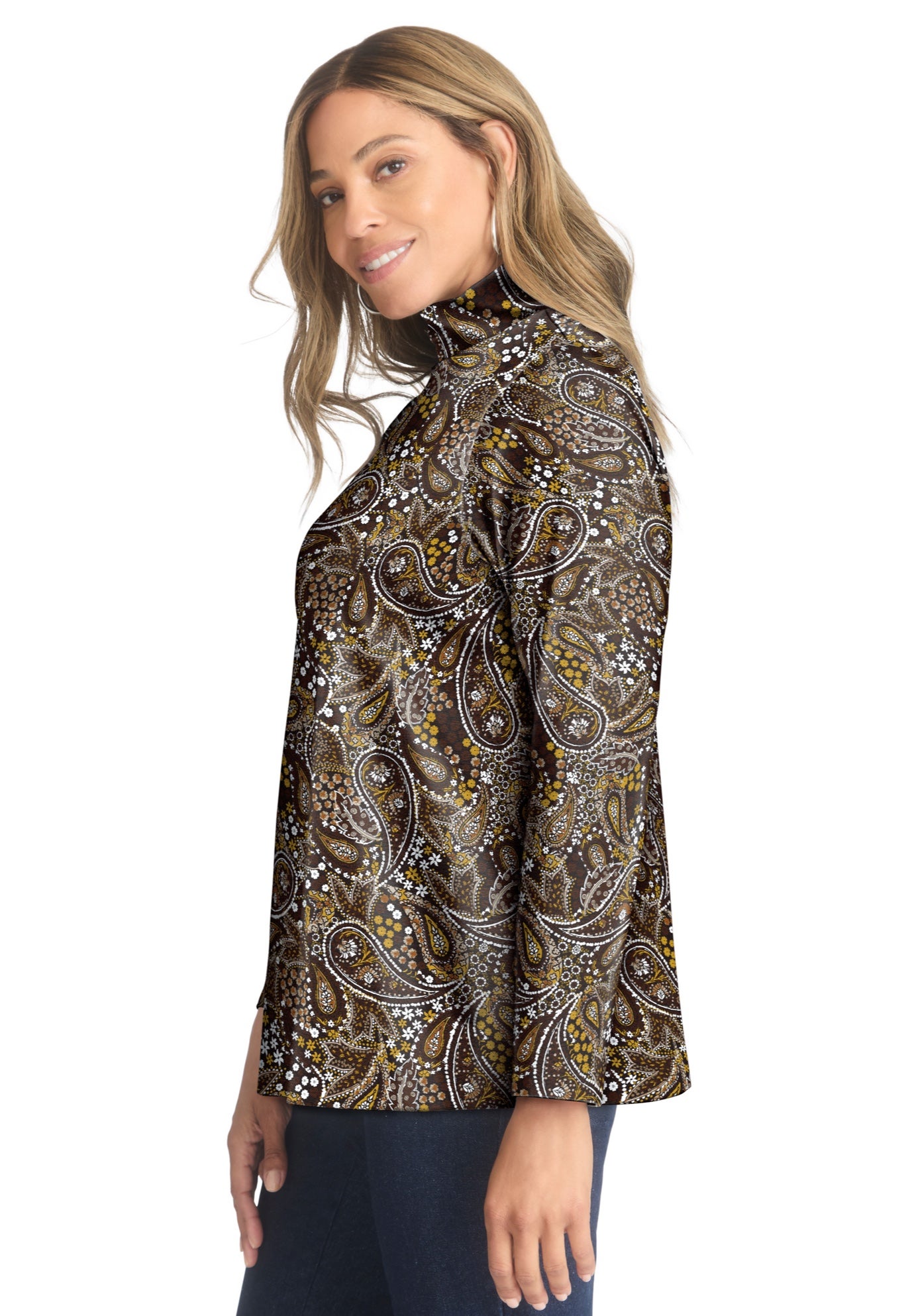 Long Sleeve Mockneck Tee image number 1