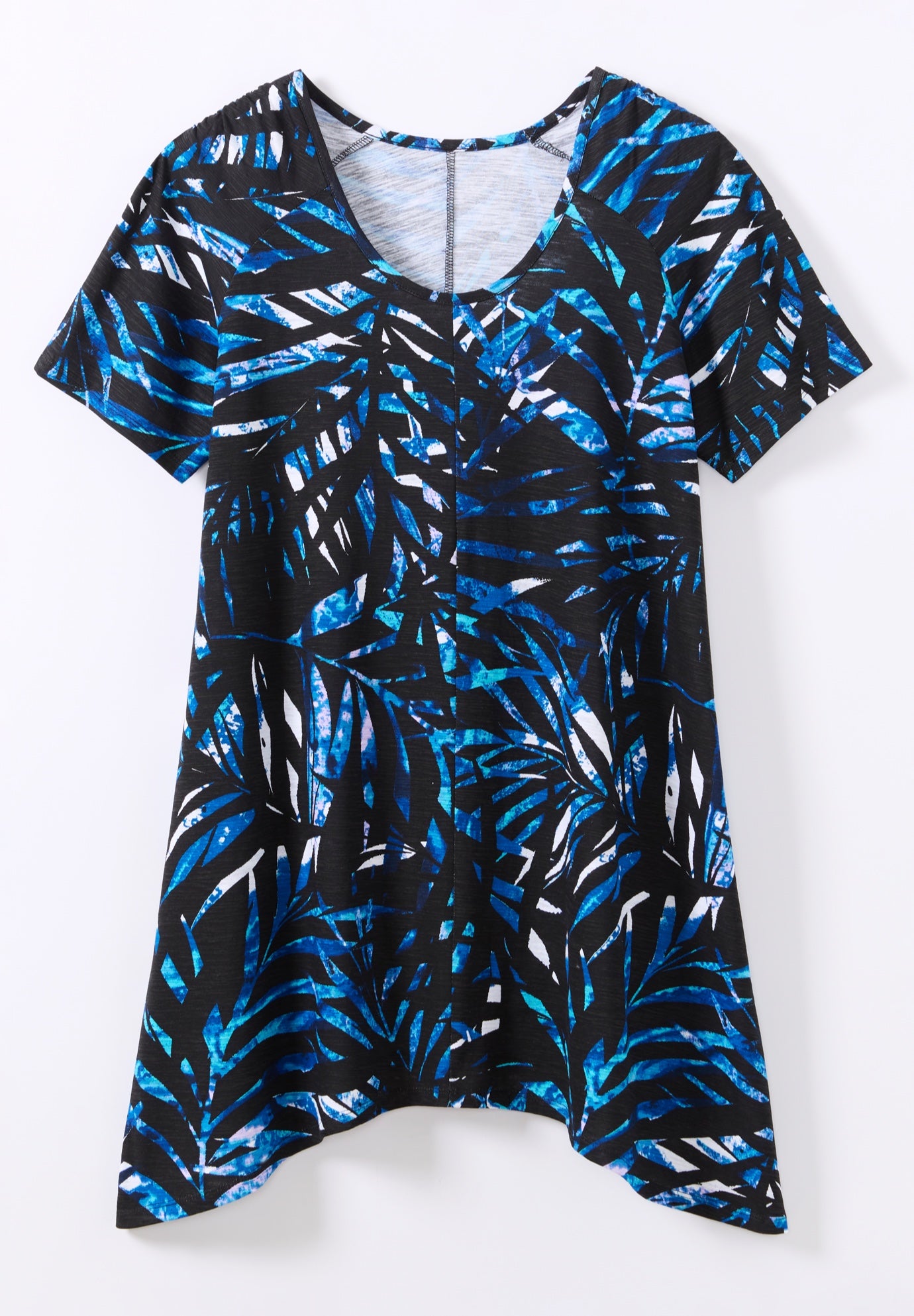 Textured Pointed Hem Tunic image number 3