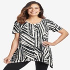 Textured Pointed Hem Tunic image number null