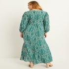 Puff-Sleeve Shirtdress image number null