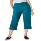 Fineline Stretch Denim Pull-On Capri Jeans image number null
