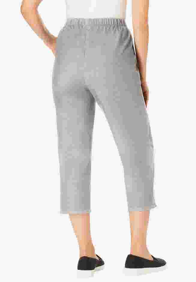 Fineline Stretch Denim Pull-On Capri Jeans image number 1