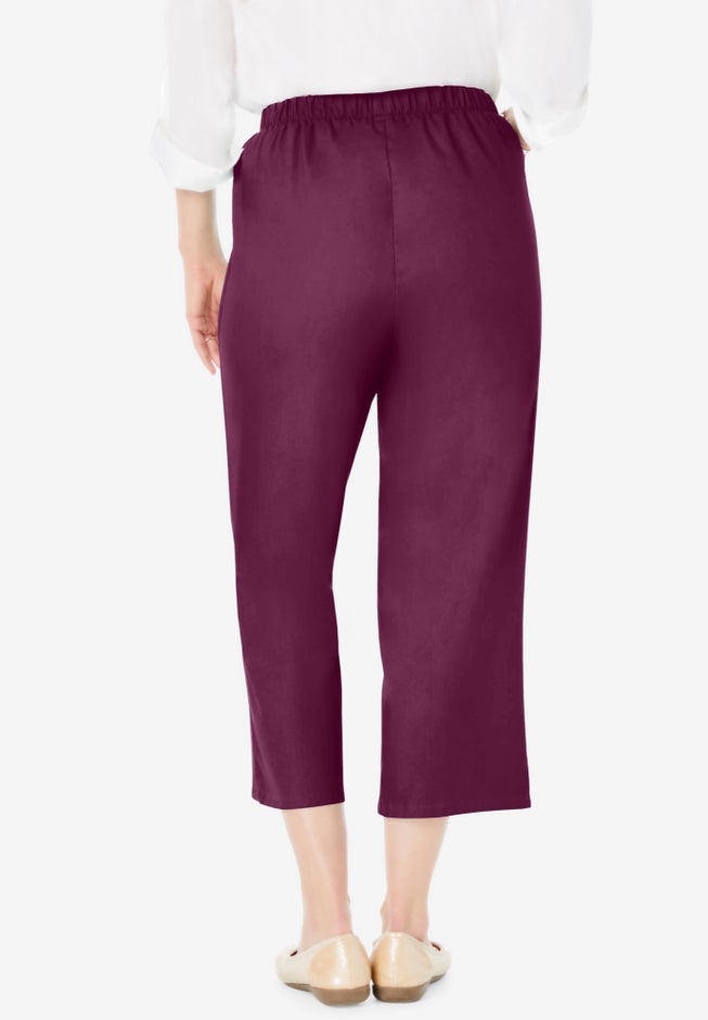 Fineline Stretch Denim Pull-On Capri Jeans image number 1