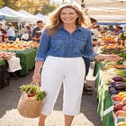 Fineline Stretch Denim Pull-On Capri Jeans image number 0