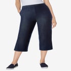 Fineline Stretch Denim Pull-On Capri Jeans image number null