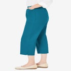 Fineline Stretch Denim Pull-On Capri Jeans image number null