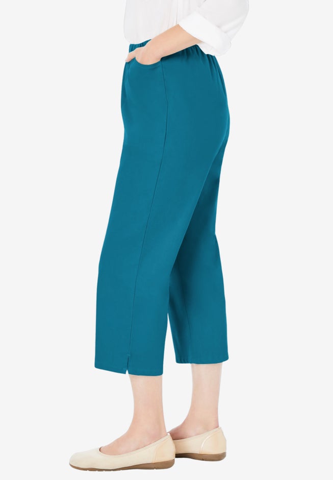 Fineline Stretch Denim Pull-On Capri Jeans image number 1