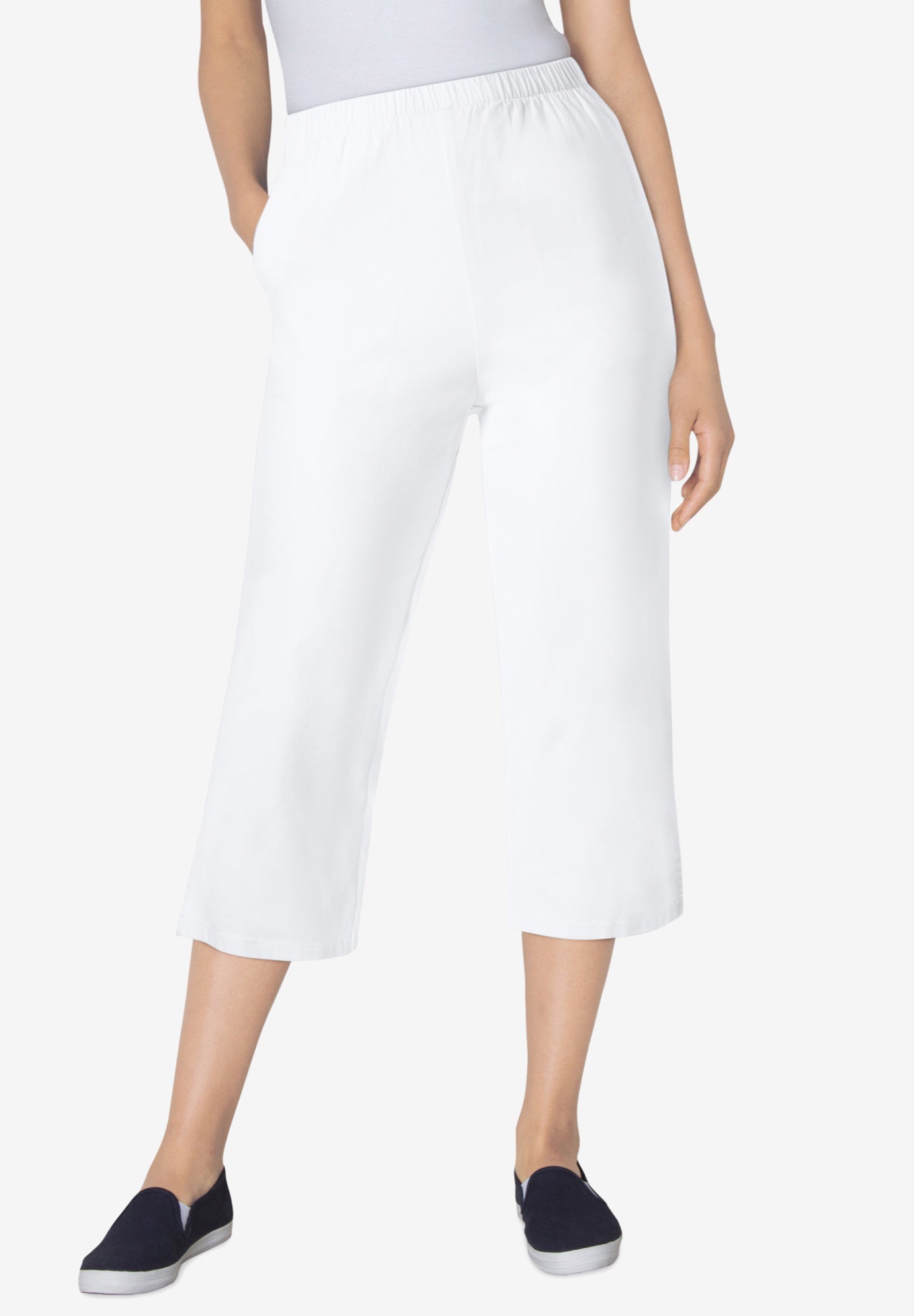 Fineline Stretch Denim Pull-On Capri Jeans image number 0