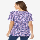 Perfect Printed Short-Sleeve V-Neck Tee image number null