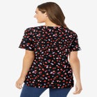 Perfect Printed Short-Sleeve V-Neck Tee image number null