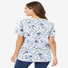 Perfect Printed Short-Sleeve V-Neck Tee image number null