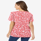 Perfect Printed Short-Sleeve V-Neck Tee image number null