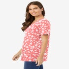 Perfect Printed Short-Sleeve V-Neck Tee image number null