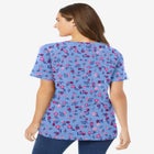 Perfect Printed Short-Sleeve V-Neck Tee image number null