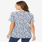 Perfect Printed Short-Sleeve V-Neck Tee image number null