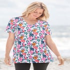 Perfect Printed Short-Sleeve V-Neck Tee image number null