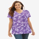 Perfect Printed Short-Sleeve V-Neck Tee image number null