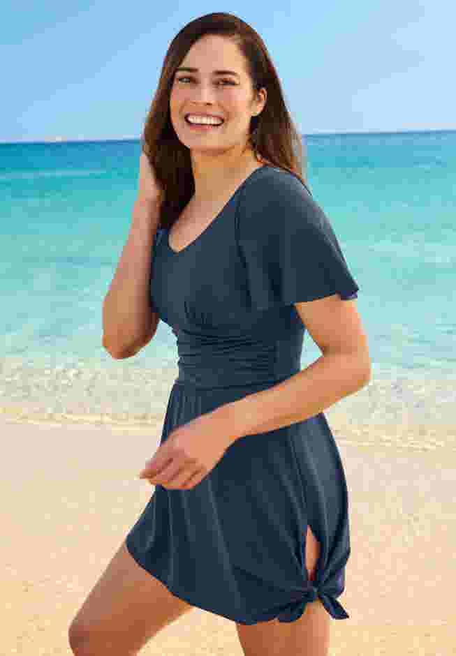 Asymmetric Flowy One-Piece image number 3