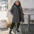 Contrast Hood Raincoat image number null