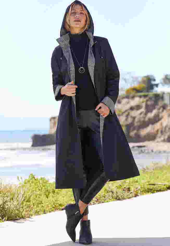 Contrast Hood Raincoat image number 1