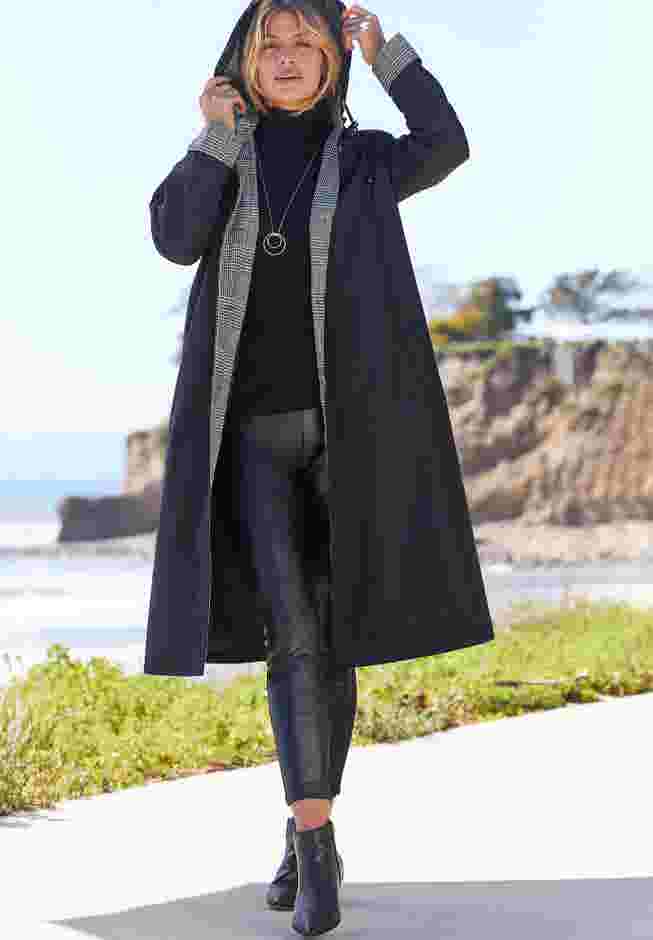 Contrast Hood Raincoat image number 2