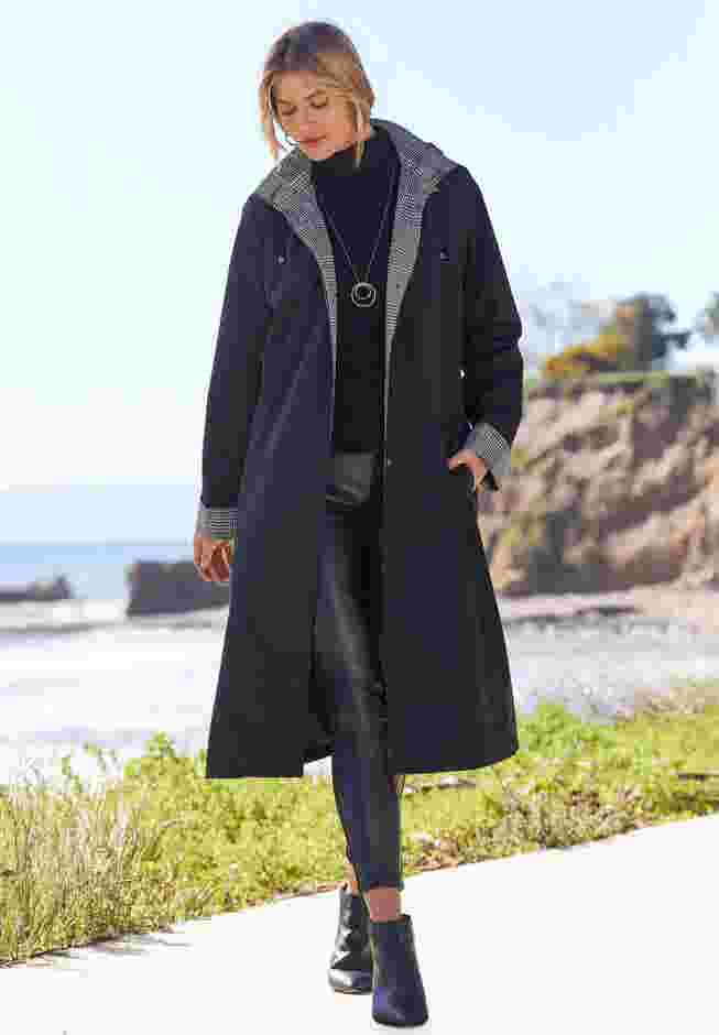 Contrast Hood Raincoat image number 3