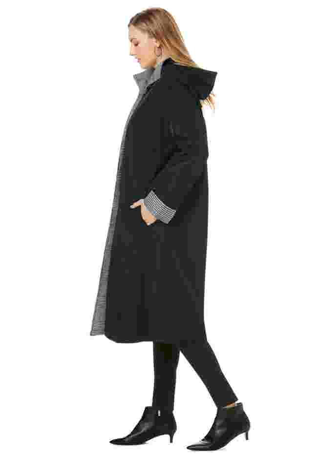 Contrast Hood Raincoat image number 6