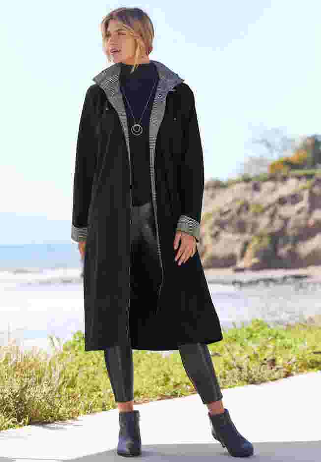 Contrast Hood Raincoat image number 0