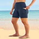 High-Waist No-Slip Swim Bike Short image number null